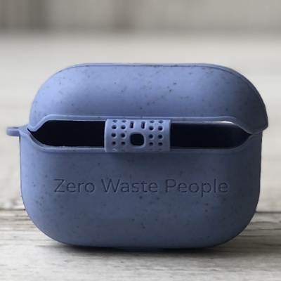 Чехол биоразлагаемый для AirPods Pro, Zero Waste People Василек (голубой)